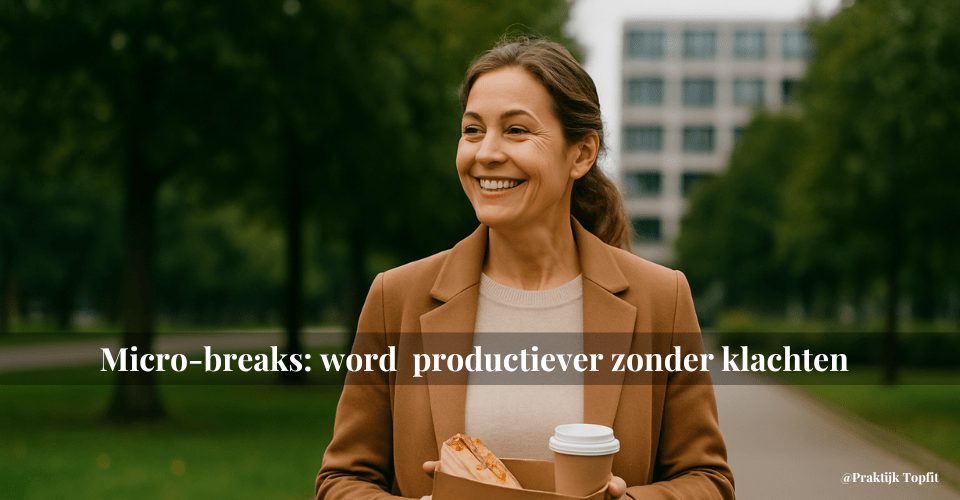 Micro-breaks: word  productiever zonder klachten