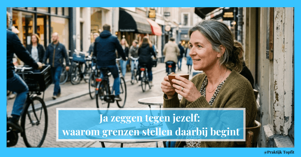 Vrouw die bewust ja zegt tegen zichzelf en haar eigen grenzen serieus neemt